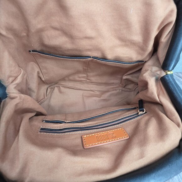 HOBO Adalyn Frame Shoulder Bag Black Leather Soft Hinge Close Boho Single Strap - Picture 10 of 15